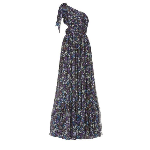 Floral One-Shoulder Maxi Dress - Picture 3 of 12